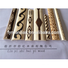 white wood for pyrographic wood moulding/embossed wood moulding/carved wood moulding